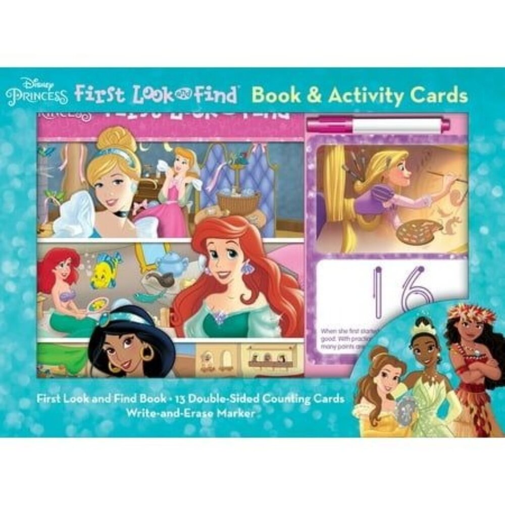 Disney Princess First Look & Find Book & Activity Cards Set